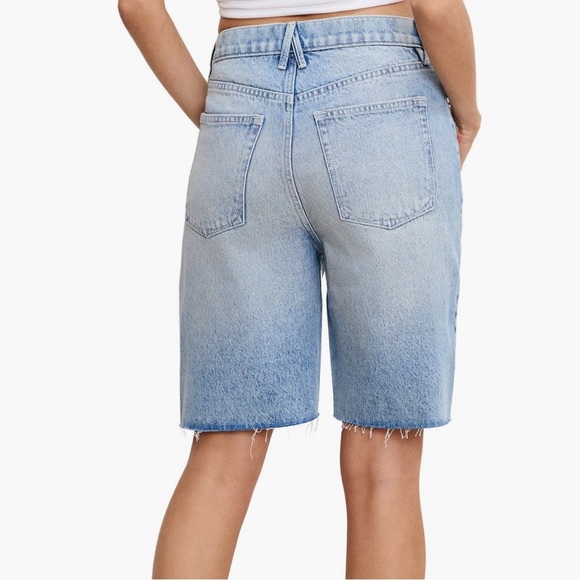 NWT Good American Good 90’s Bermuda Shorts in Indigo Size 10/30 - Picture 2 of 8